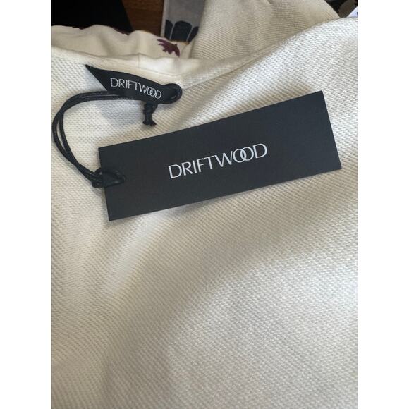 Driftwood Embroidered Zip-Up Hoodie Sweatshirt Cream NWT XXL - Picture 5 of 5